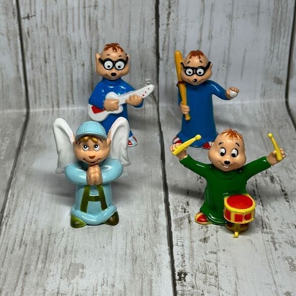 Alvin and The Chipmonks PVC Figurine set of 4 Simon Theodore 1983 Bagdasarian - Picture 1 of 8